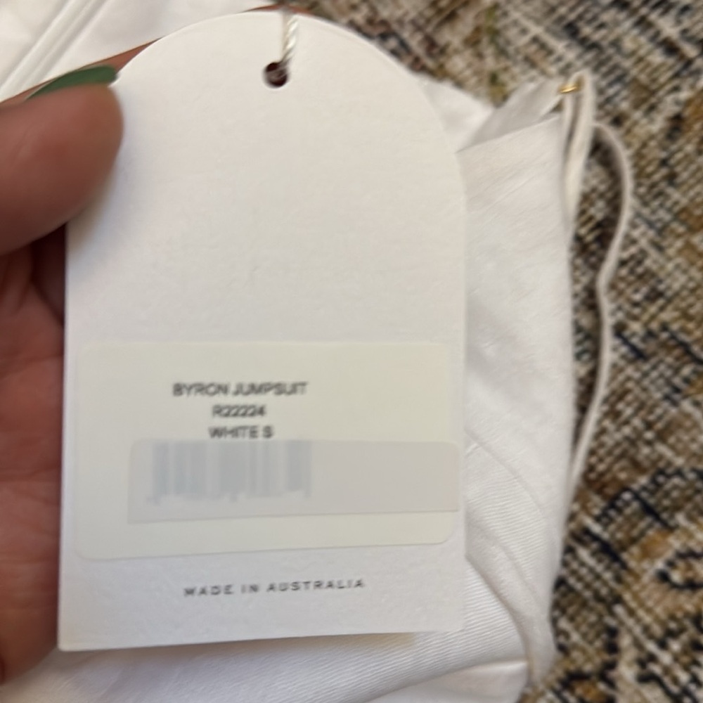 White Sleeveless Ring-Front Jumpsuit - Picture 7 of 8